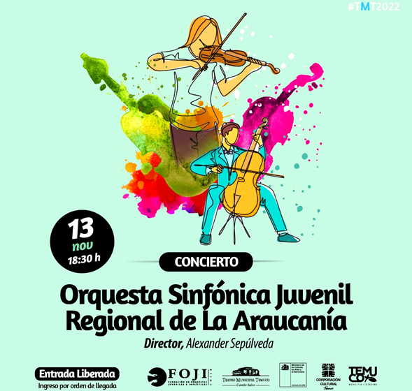  Orquesta Sinfónica Juvenil de La Araucanía rinde homenaje a la mujer, a la música Chilena y Clásica en concierto
