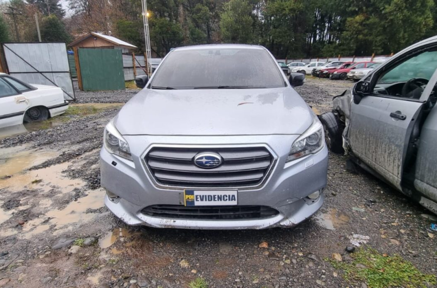  PDI Villarrica incauta vehículo abandonado con placas patentes clonadas